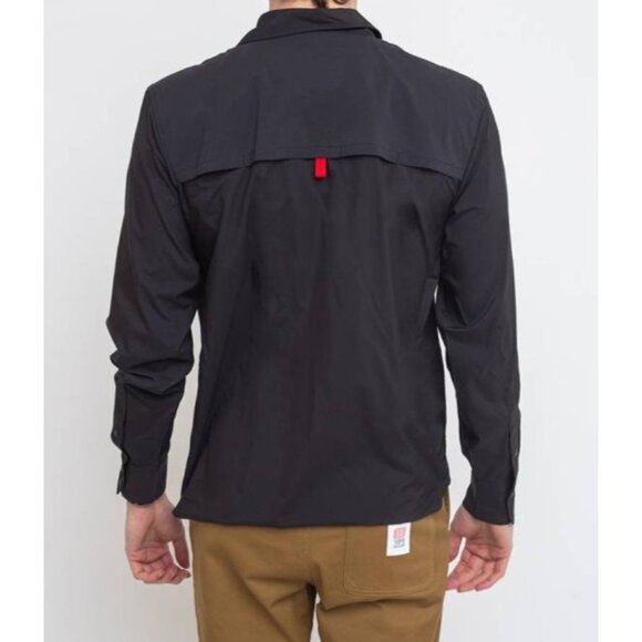 Topo Designs Long Sleeve Water Repellant Black Tech Shirt Men's Sz M - Picture 4 of 9
